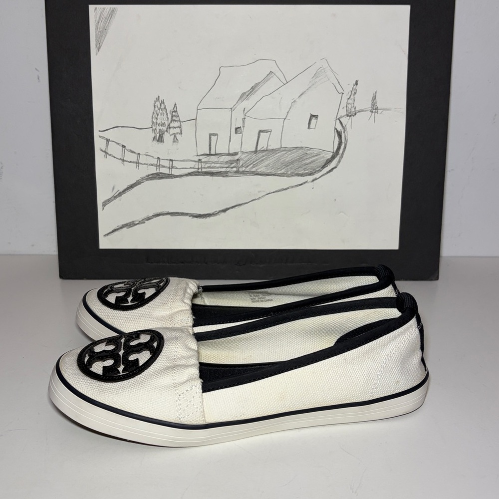 Tory Burch Black and White Sneakers - Picture 4 of 13